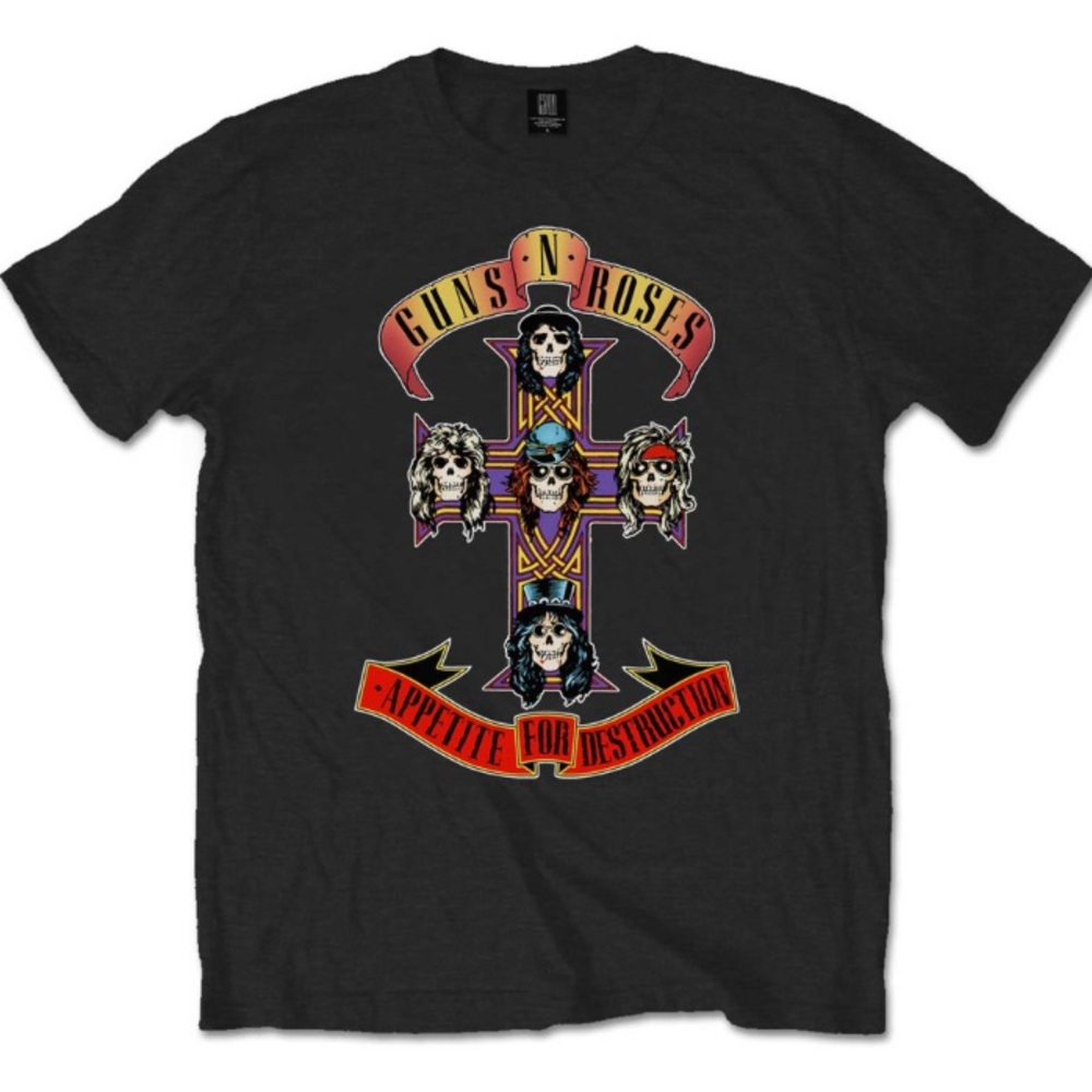 Guns N' Roses Appetite For Destruction Black Graphic Tee - Picture 3 of 7